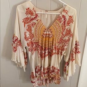 NWT Women's Sunset Dreams Printed Tunic Sand